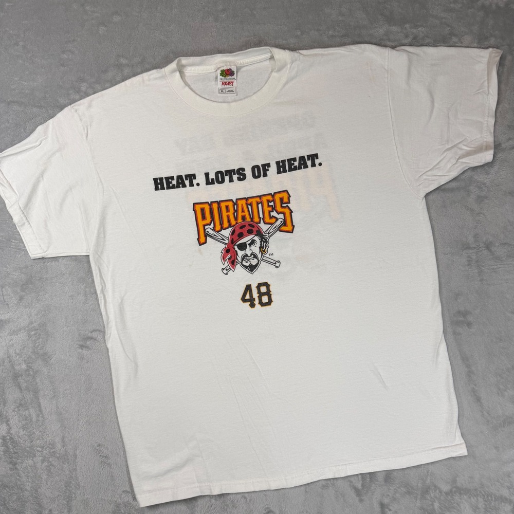 Vintage Fruit of the Loom Pittsburgh Pirates 2005 Opening Day T-Shirt White XL